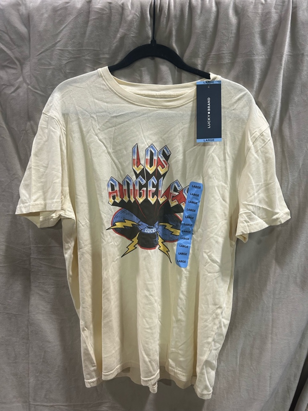 Lucky Brand Los Angeles Graphic Tee - Cream